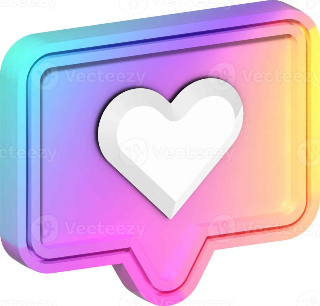 Social Media Heart Bubble png