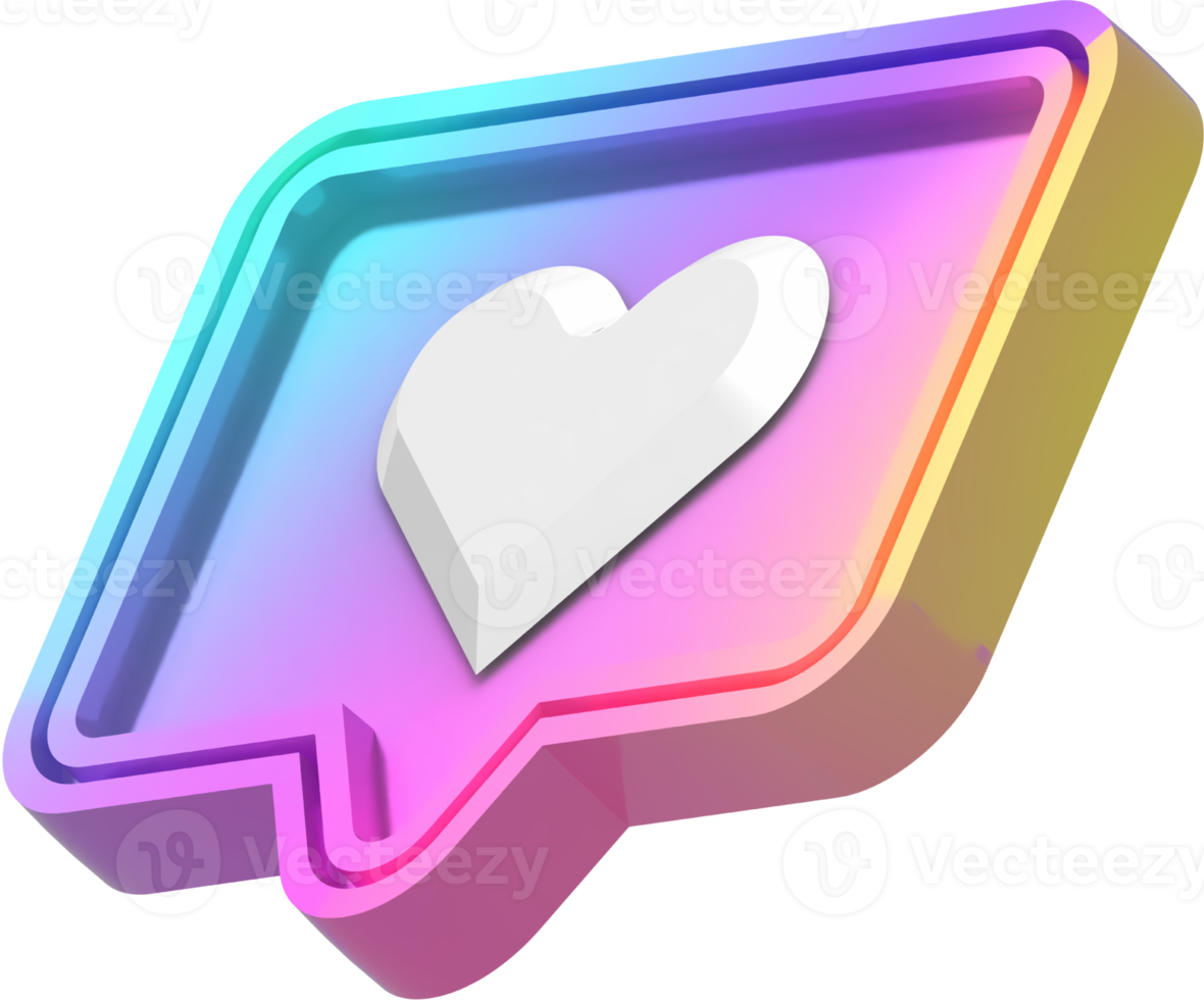 Social Media Heart Bubble png