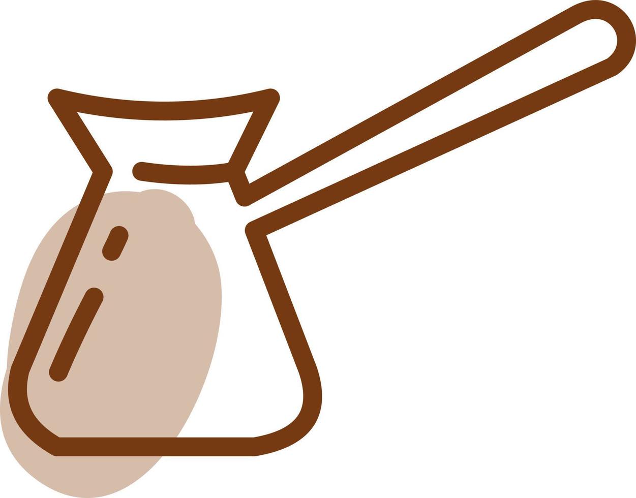 Coffee cezve, illustration, vector on a white background.