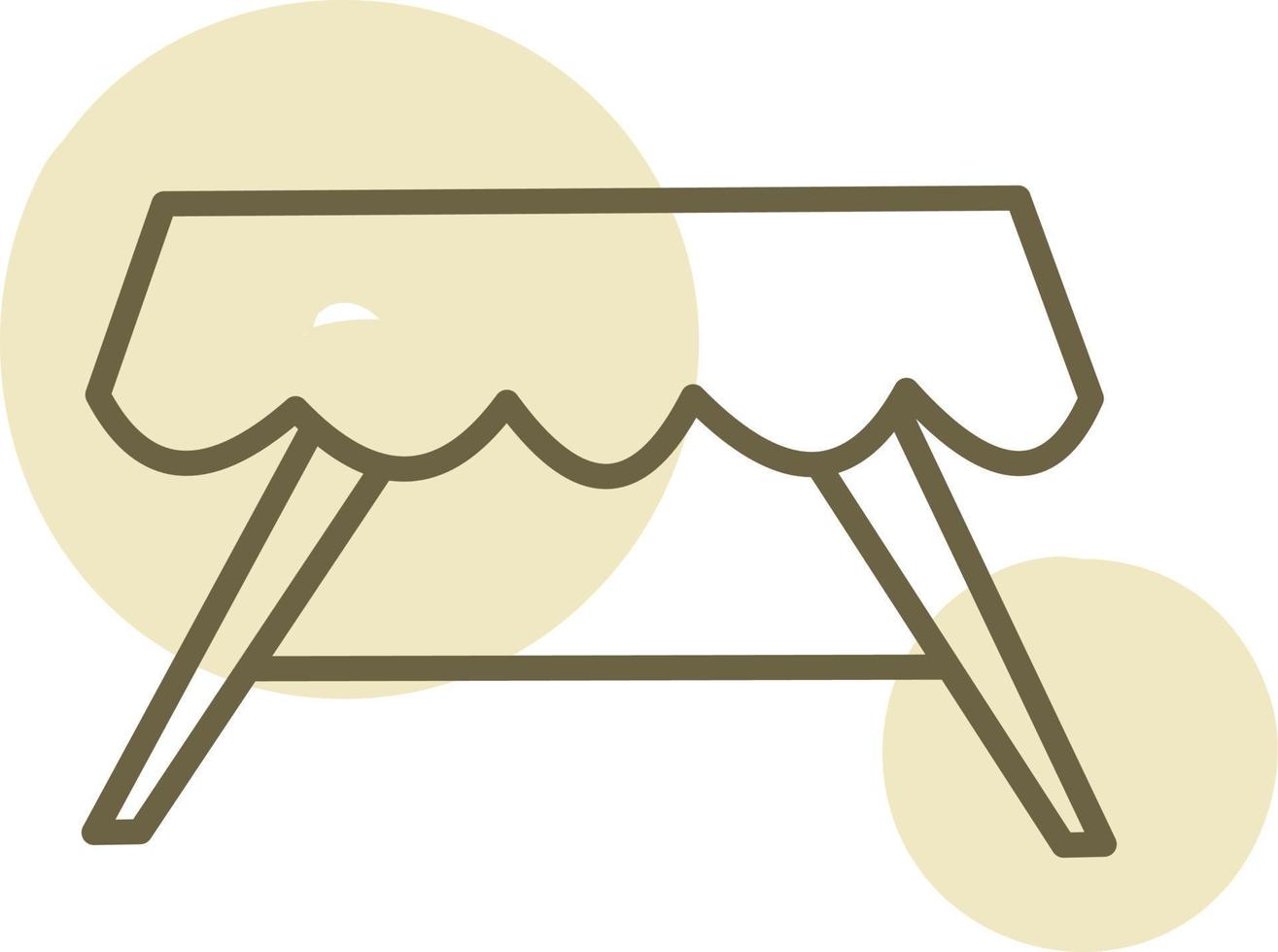 Kitchen table, illustration, vector, on a white background. vector