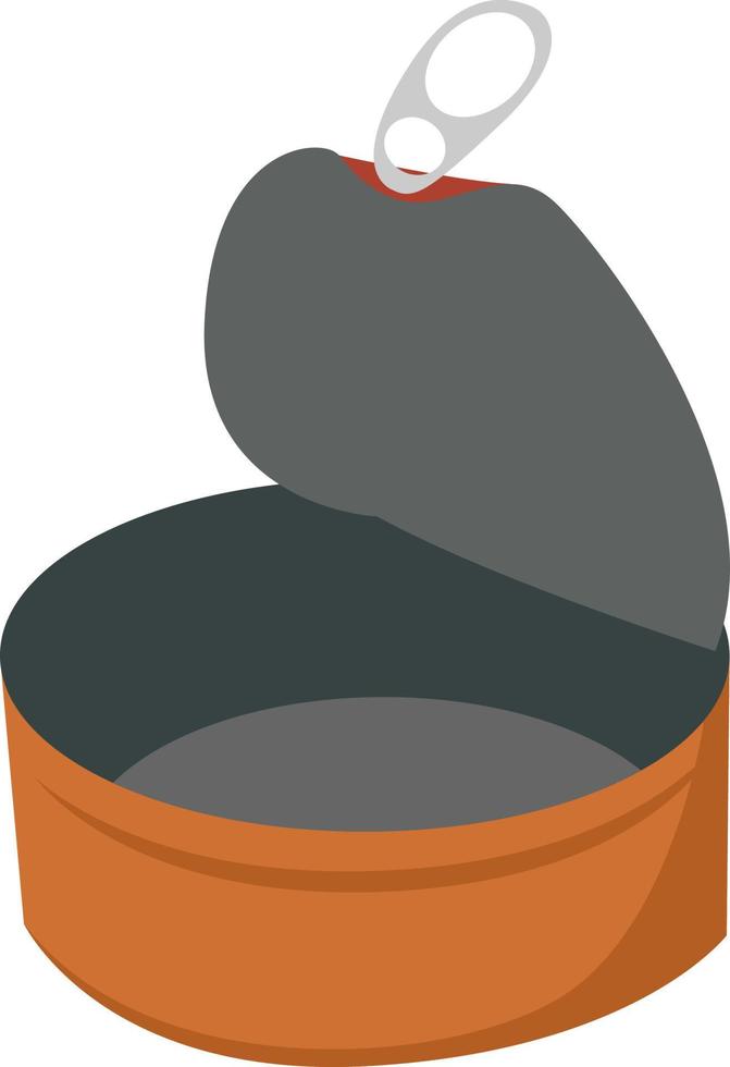 Tin, illustration, vector on white background.