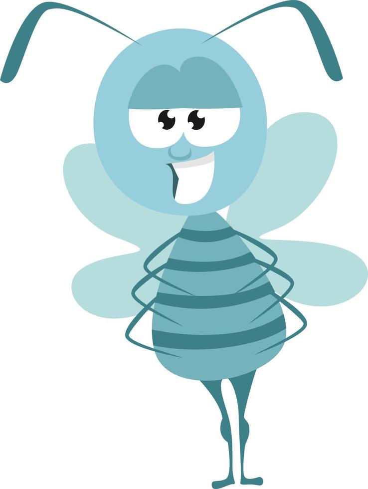 Blue insect ,illustration,vector on white background vector