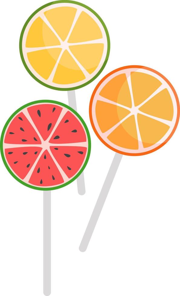 Sweet lolipop, illustration, vector on a white background.