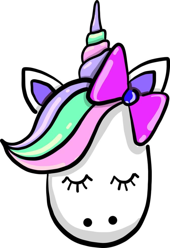 Unicorn pony, illustration, vector on white background