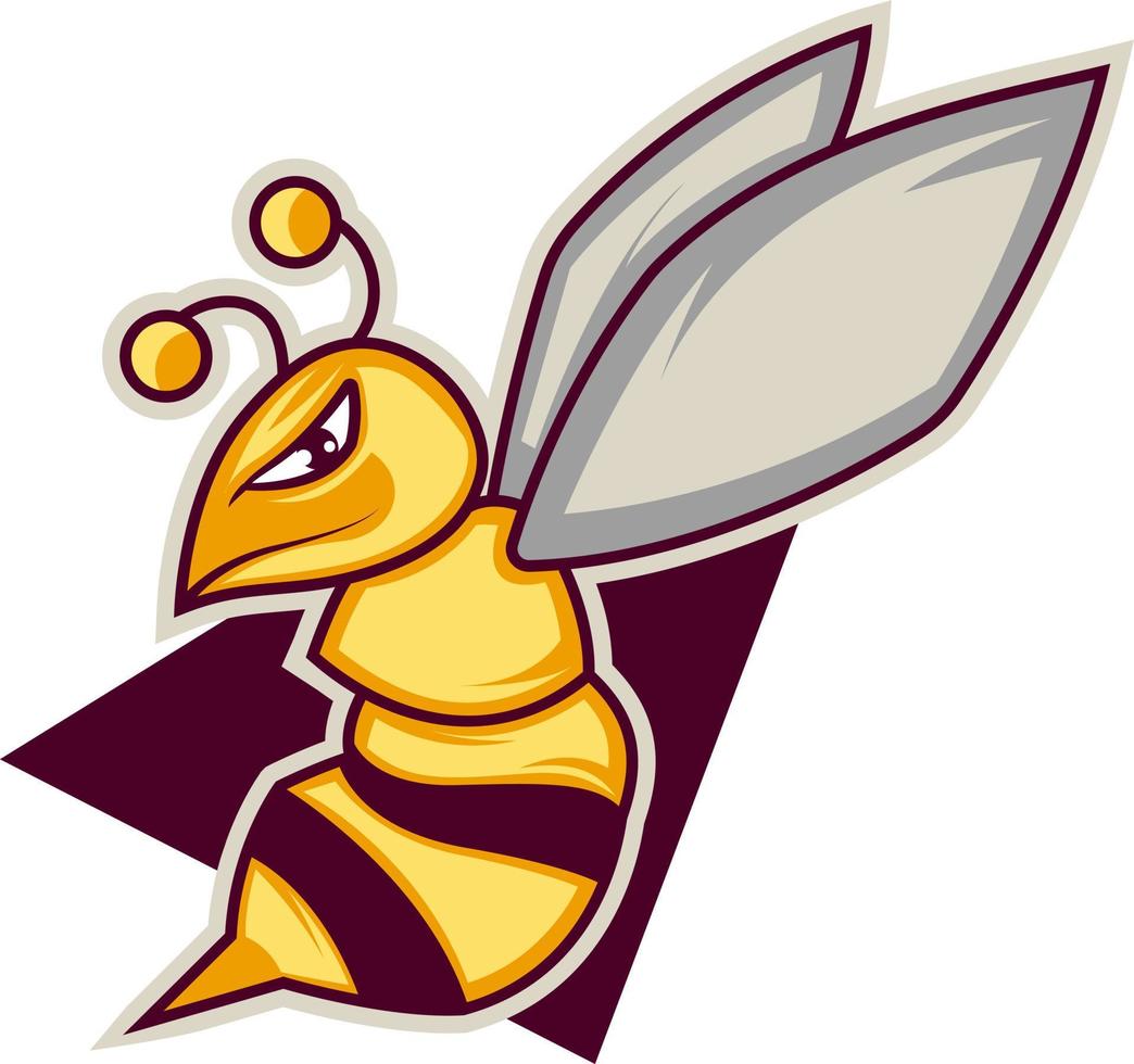 Gaming logo of a bee illustration vector on white background