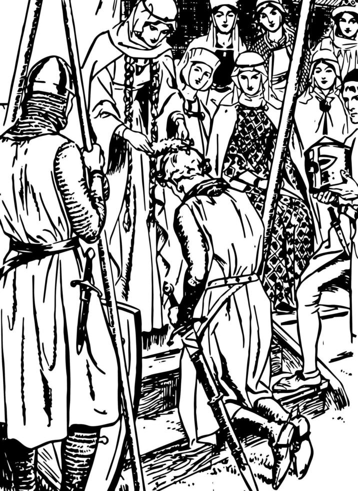 Tale of Ivanhoe, vintage illustration vector