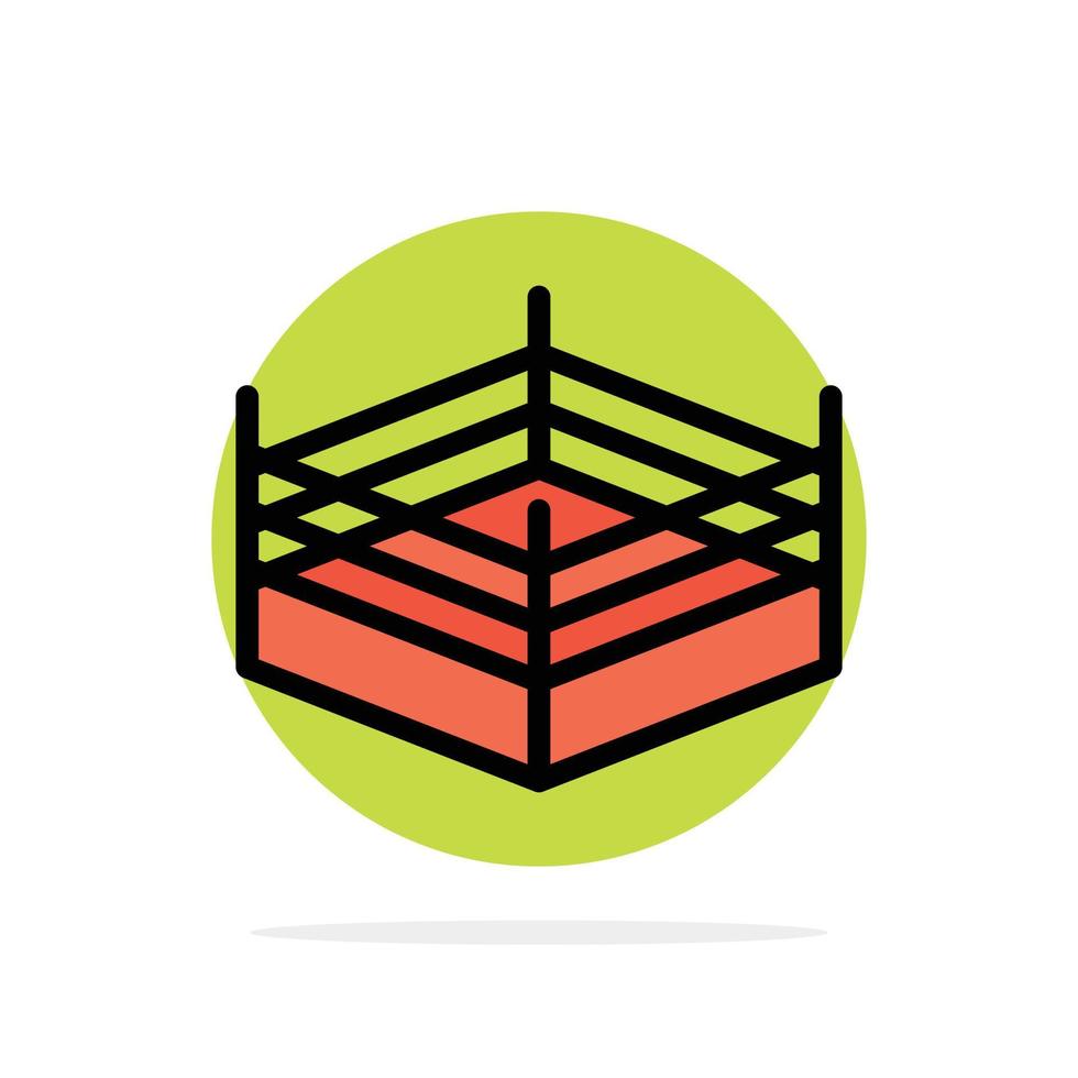 icono de color plano de fondo de círculo abstracto de lucha de ring de boxeo vector