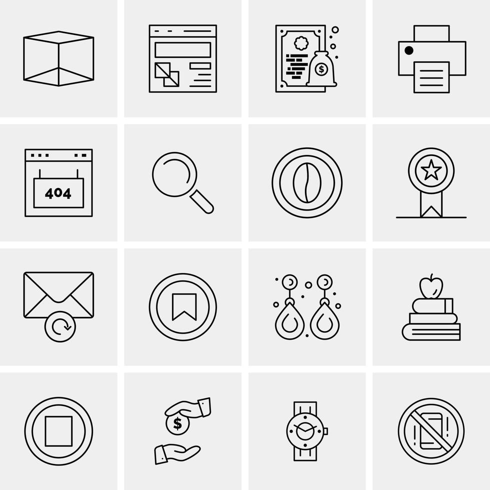 16 Universal Business Icons Vector Creative Icon Illustration to use in web and Mobile Related proje