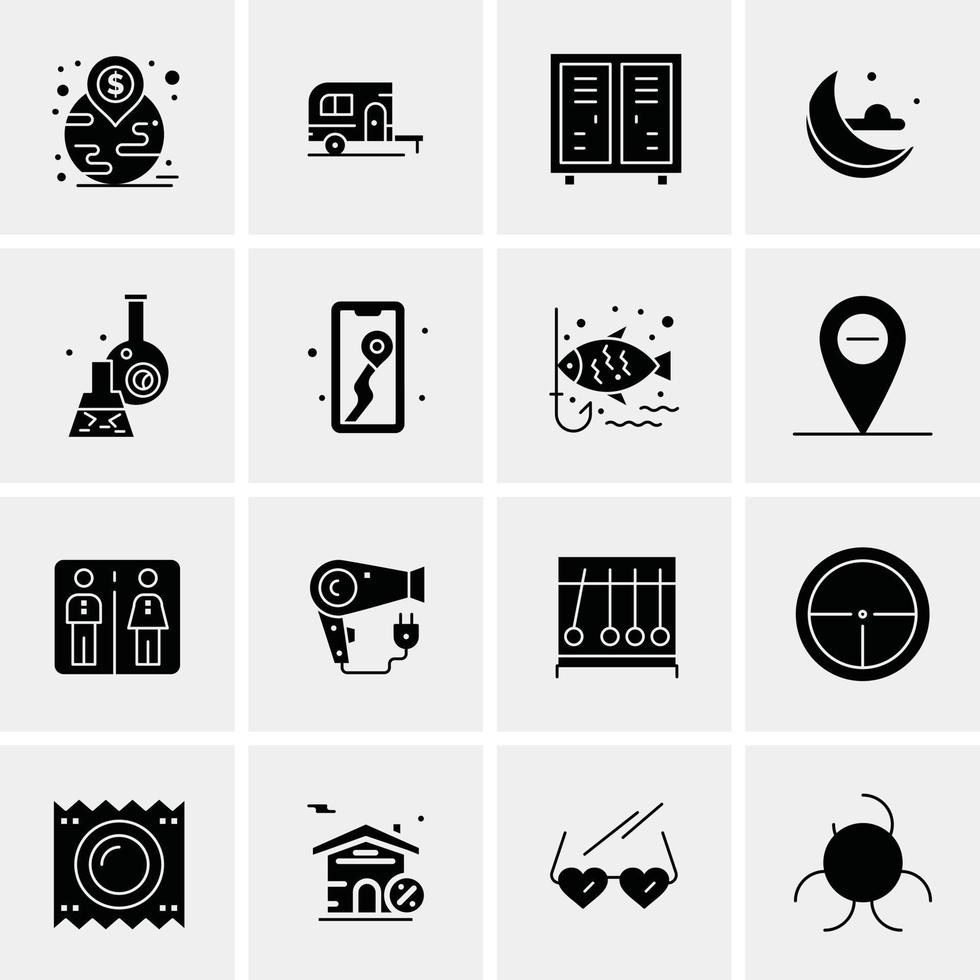 16 Universal Business Icons Vector Creative Icon Illustration to use in web and Mobile Related proj