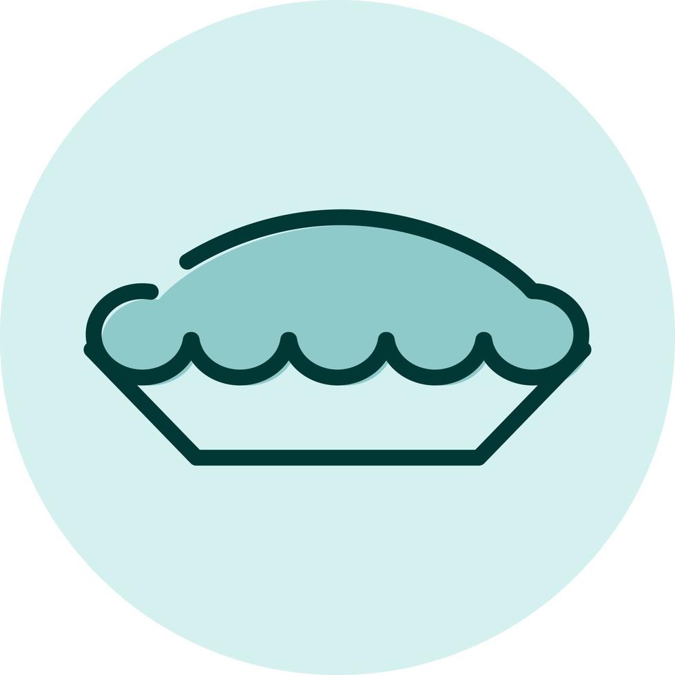 Baked pie, illustration, vector on a white background.