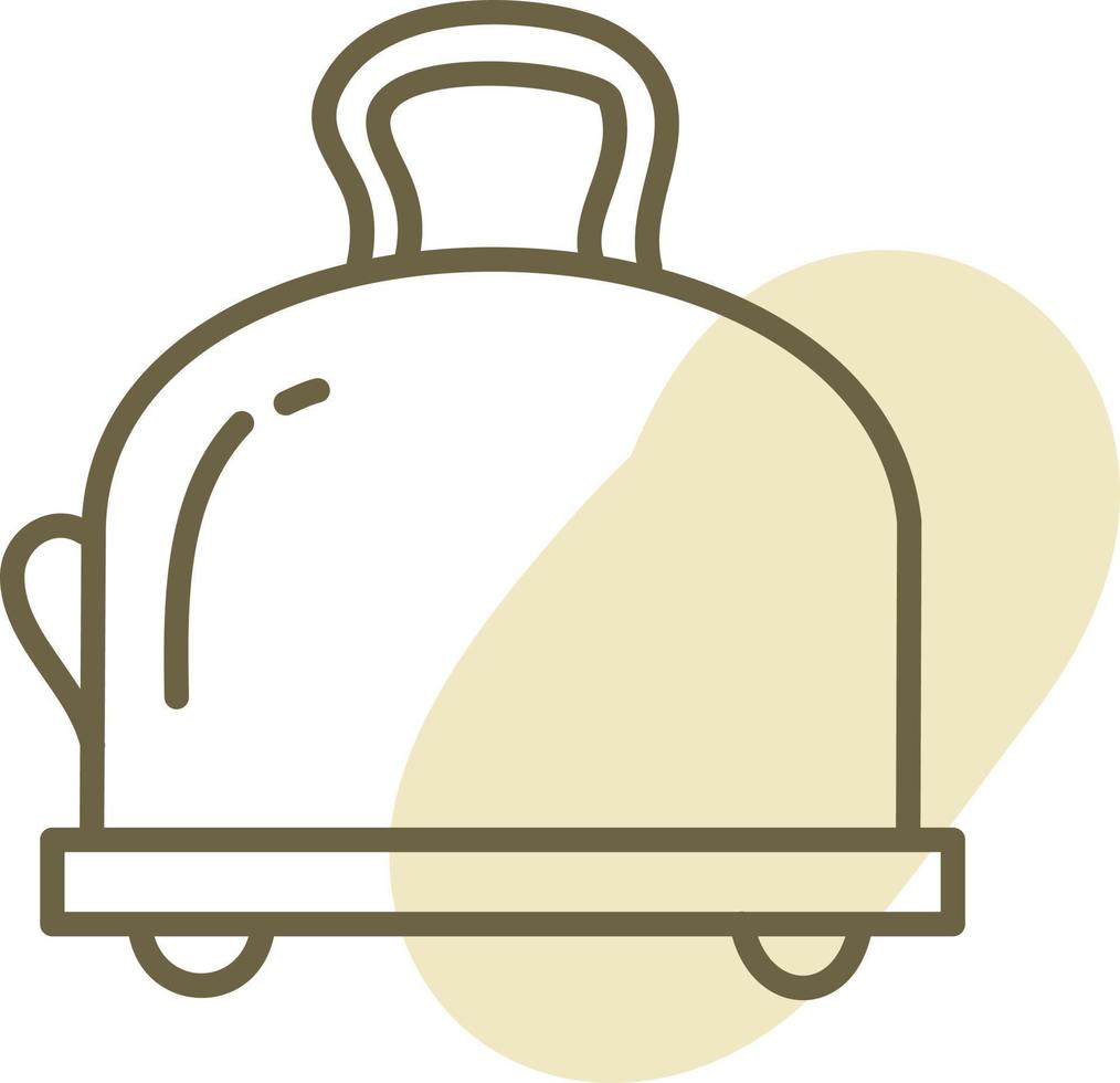 White toaster, illustration, vector, on a white background. vector