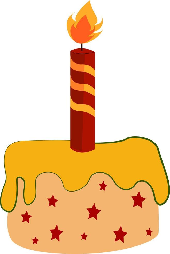 pastel de cumpleaños de dibujos animados vector