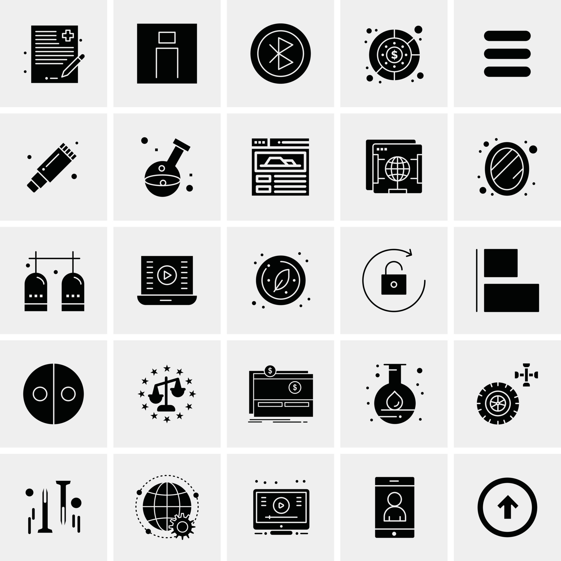 Basic General Job Setting Universal Flat Color Icon Vector Icon Banner