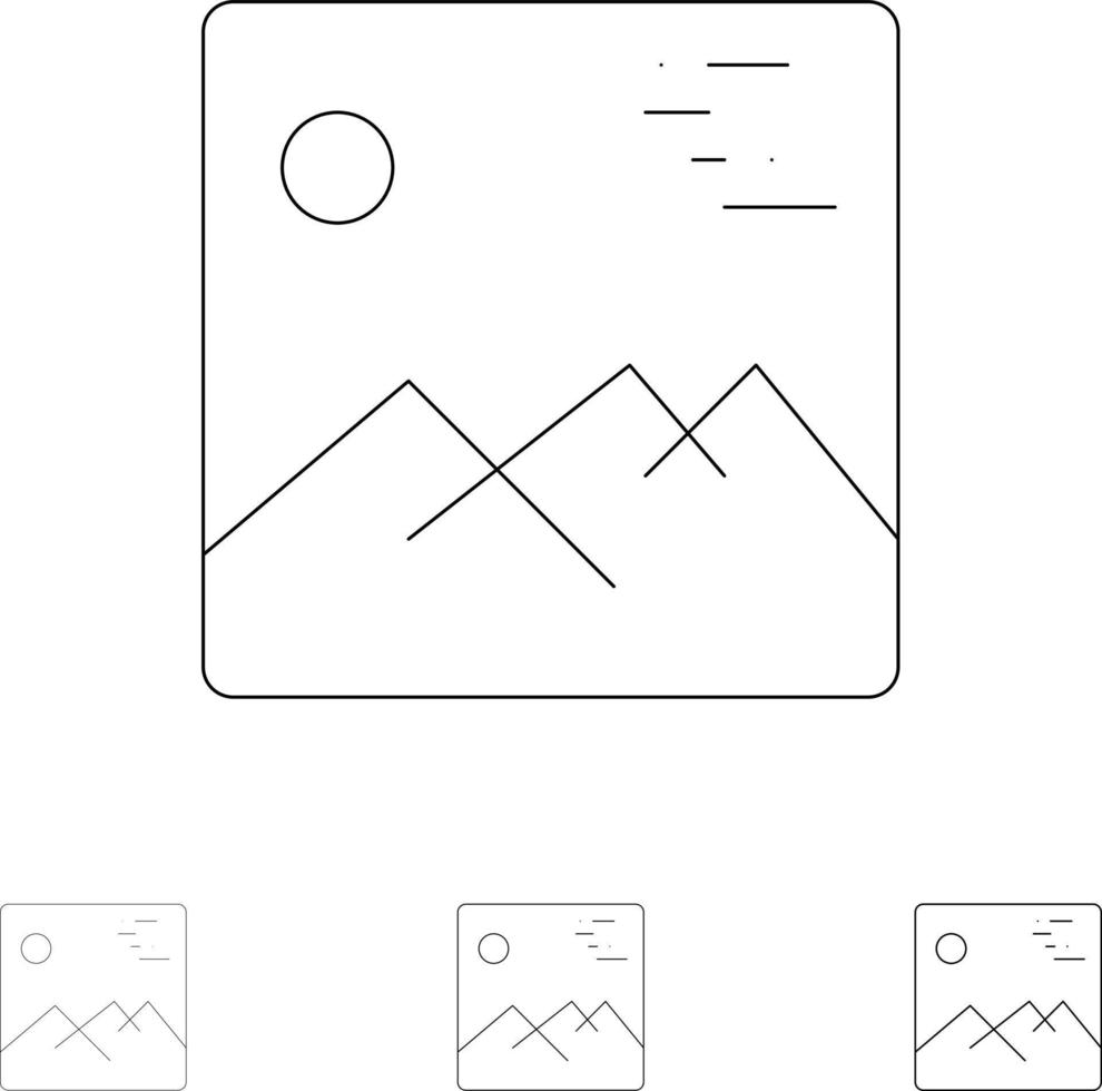 Sign Station Traffic Train Transportation Bold and thin black line icon set vector