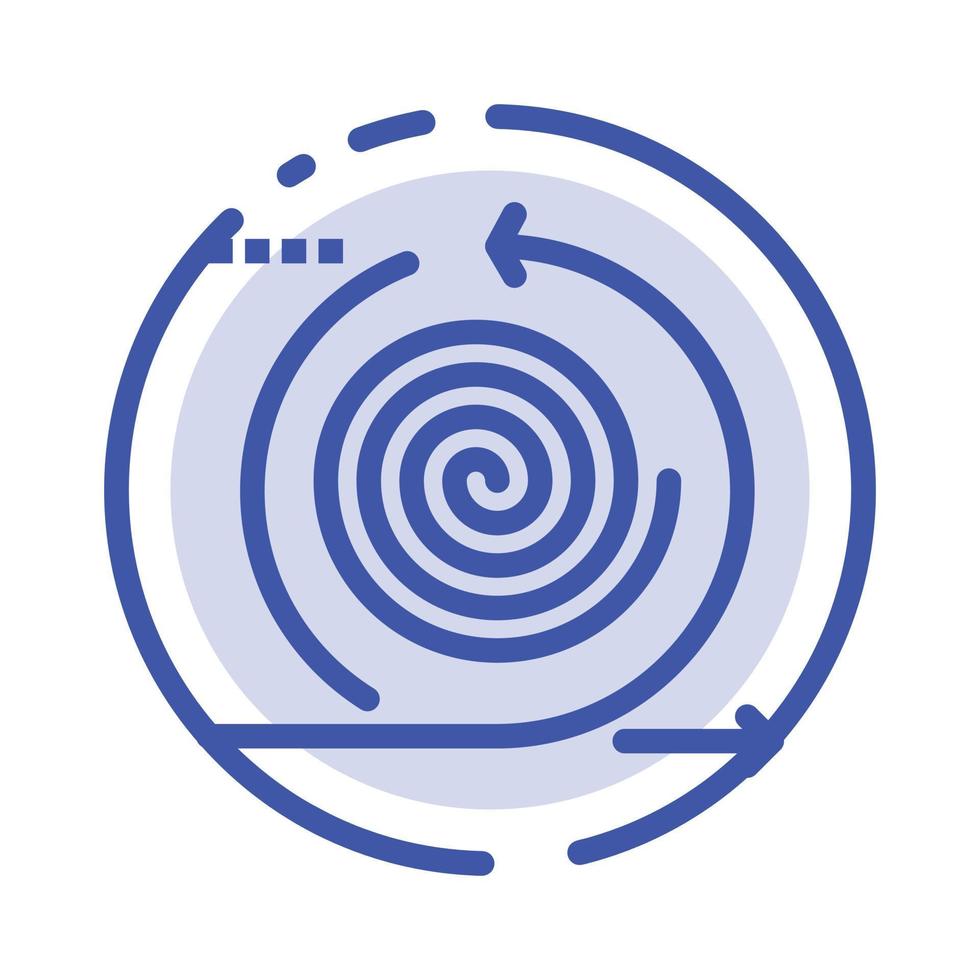 Business Cycles Iteration Management Product Blue Dotted Line Line Icon vector