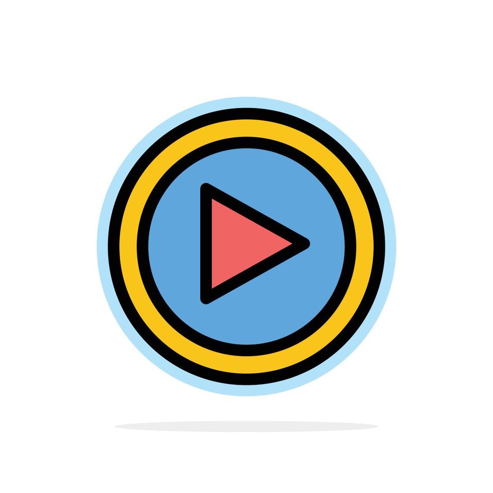 Video Interface Play User Abstract Circle Background Flat color Icon vector