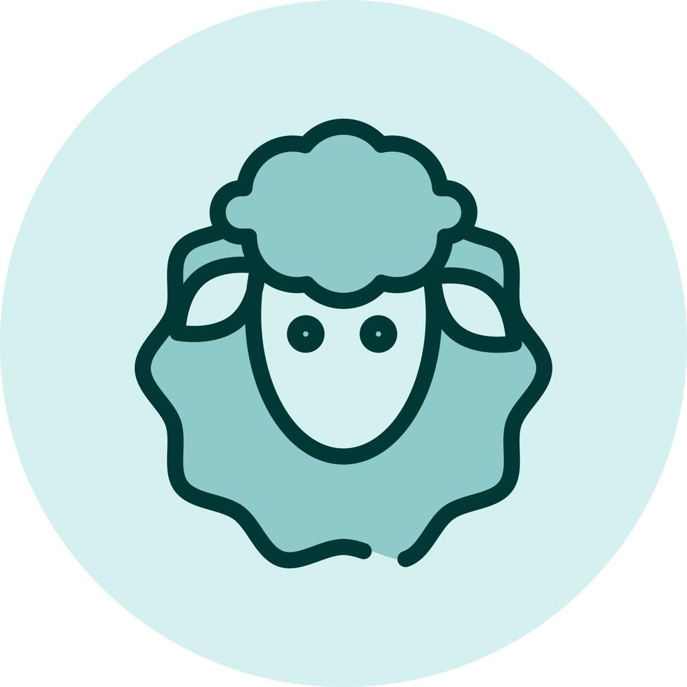 Farming sheep, illustration, vector on a white background.