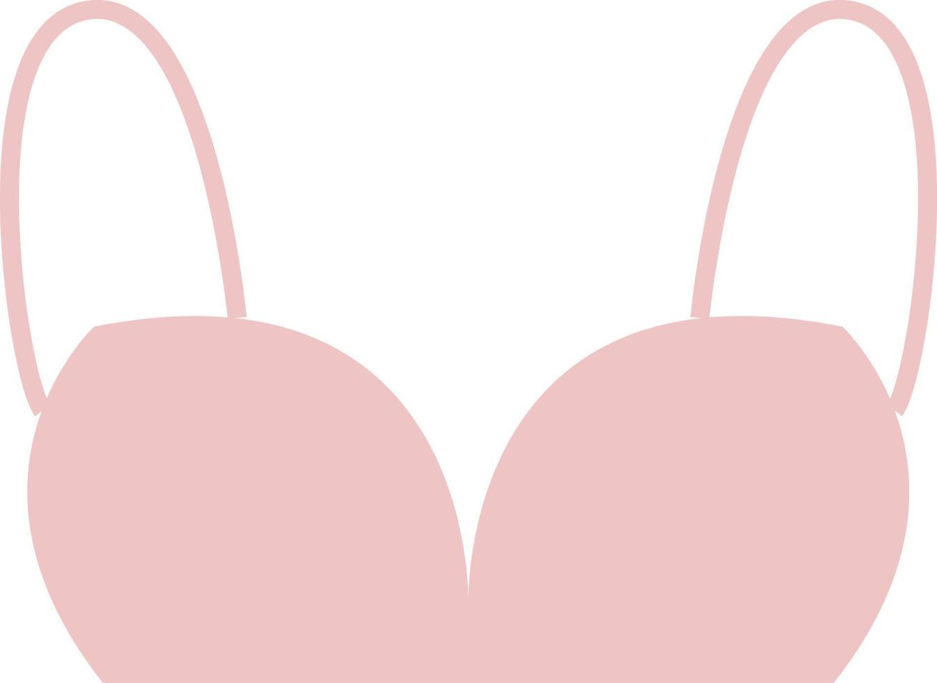 Pink bra, illustration, vector, on a white background. vector