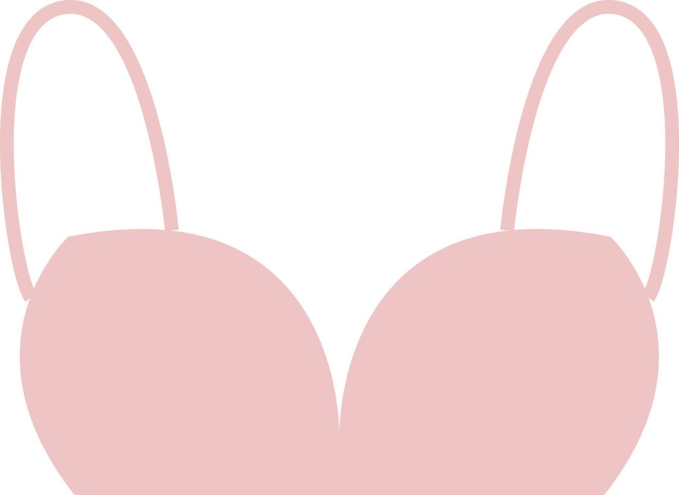 Pink bra, illustration, vector, on a white background. vector