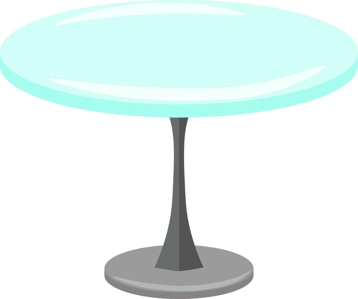 Glass table, illustration, vector on white background.