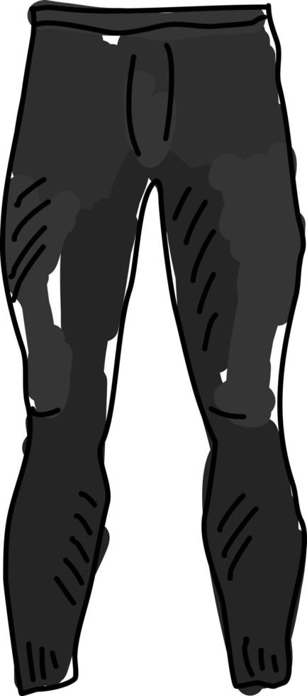 Black pants, illustration, vector on white background.