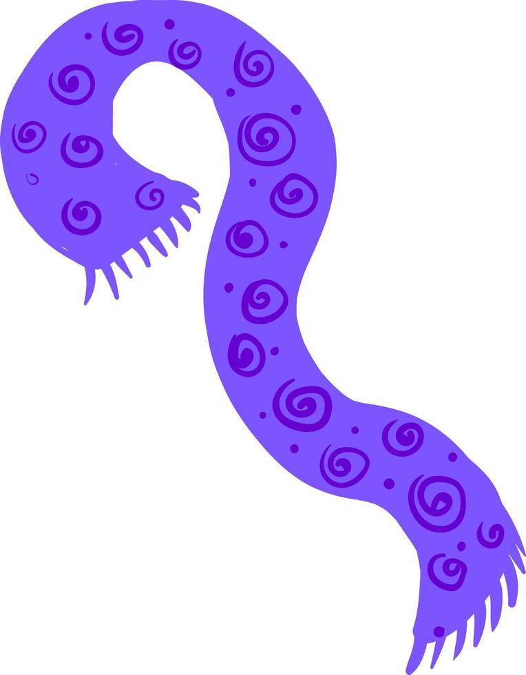 Pañuelo morado, ilustración, vector sobre fondo blanco.