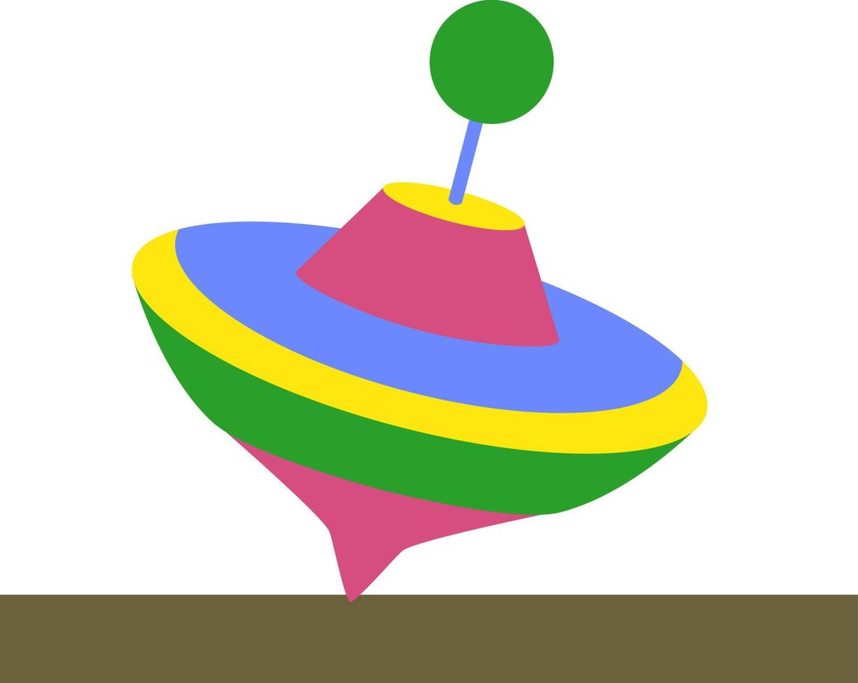Peg top, illustration, vector on white background.