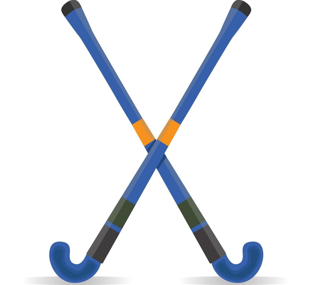 Hockey sticks ,illustration, vector on white background.