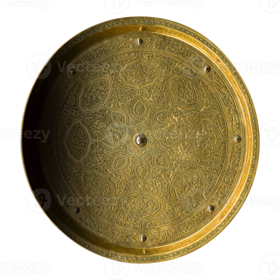 A metal tray with artistic chasing and engraving png
