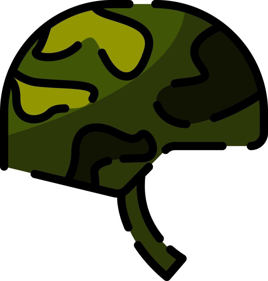 Military helmet, illustration, vector on a white background.