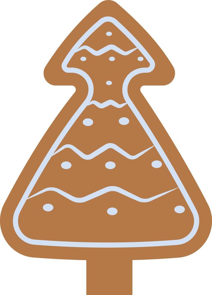 Christmas cookie, illustration, vector on white background.