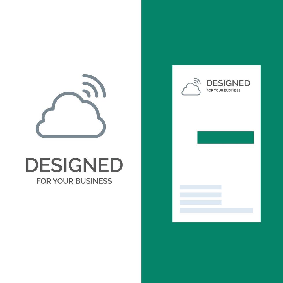 Cloud Rainbow Sky Spring Weather Grey Logo Design and Business Card Template vector