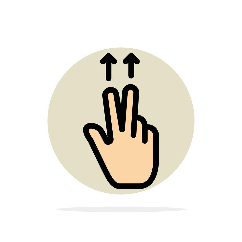dedos gestos interfaz de mano línea táctil múltiple y glifo icono sólido línea de banner azul y gl vector