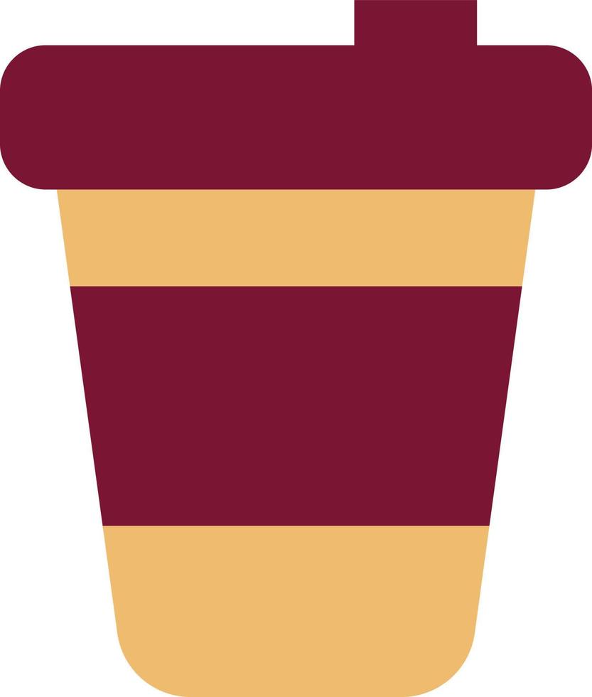 School coffee cup, illustration, vector on a white background.