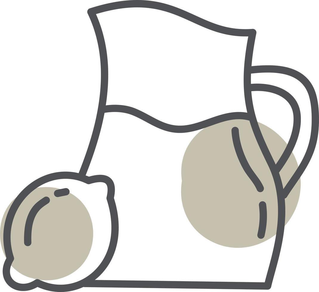 Lemonade in glass jug, illustration, vector on a white background.