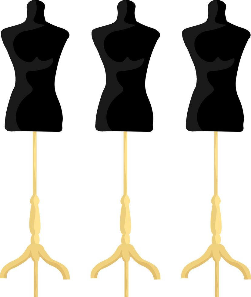 Clothing mannequins, illustration, vector on white background