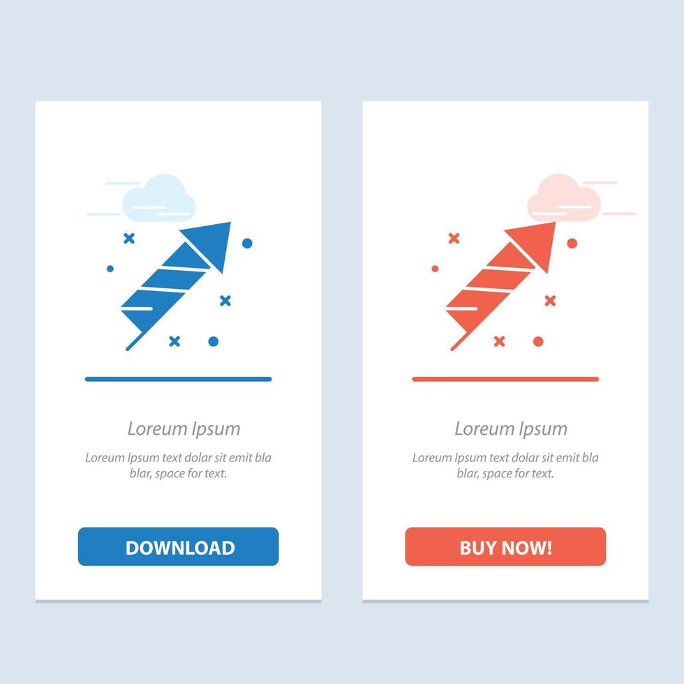 Firework Fire Easter Day  Blue and Red Download and Buy Now web Widget Card Template vector