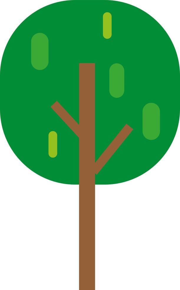 árbol verde, ilustración, vector sobre fondo blanco.