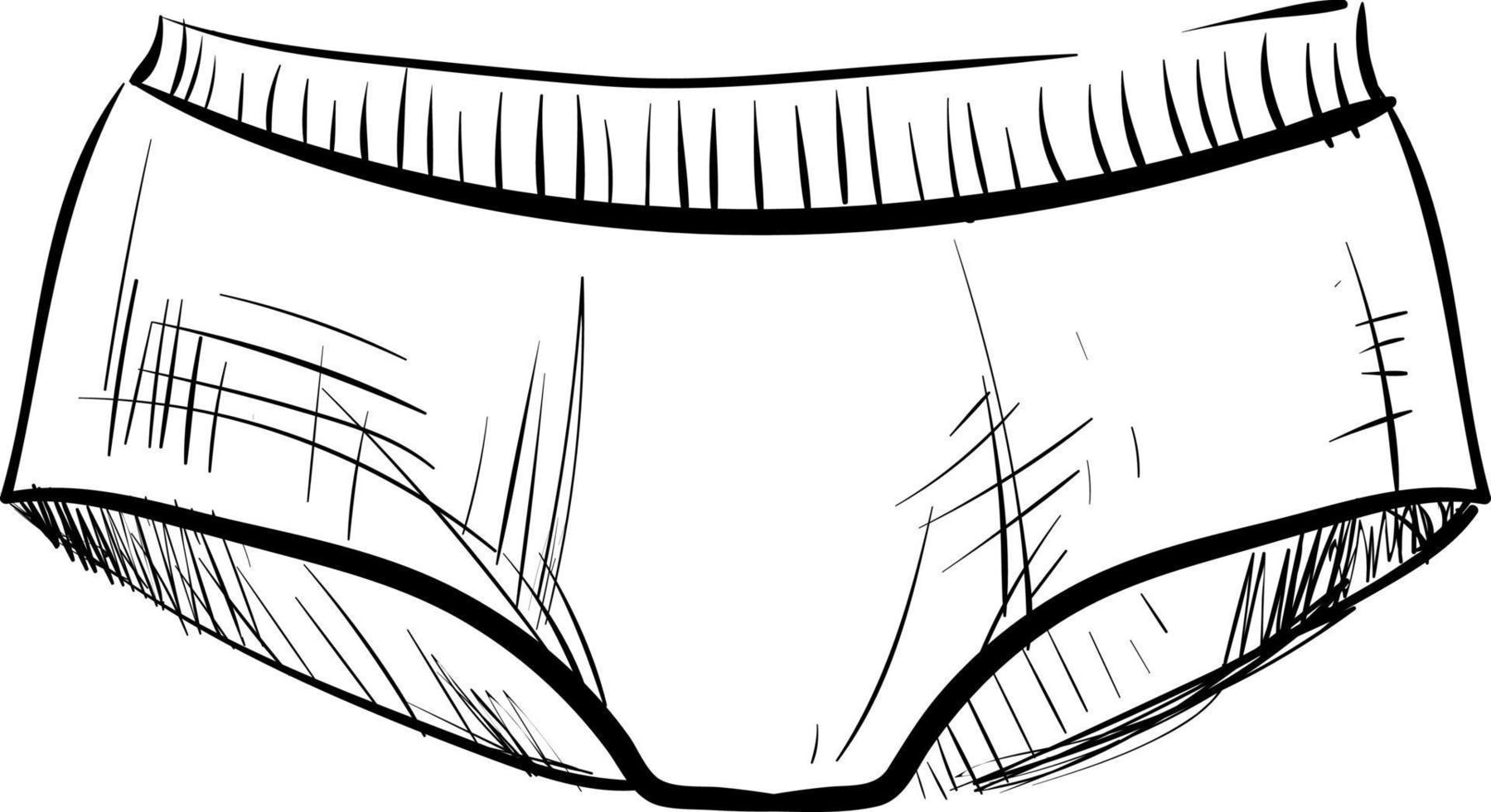 Thong drawing, illustration, vector on white background. 13494775