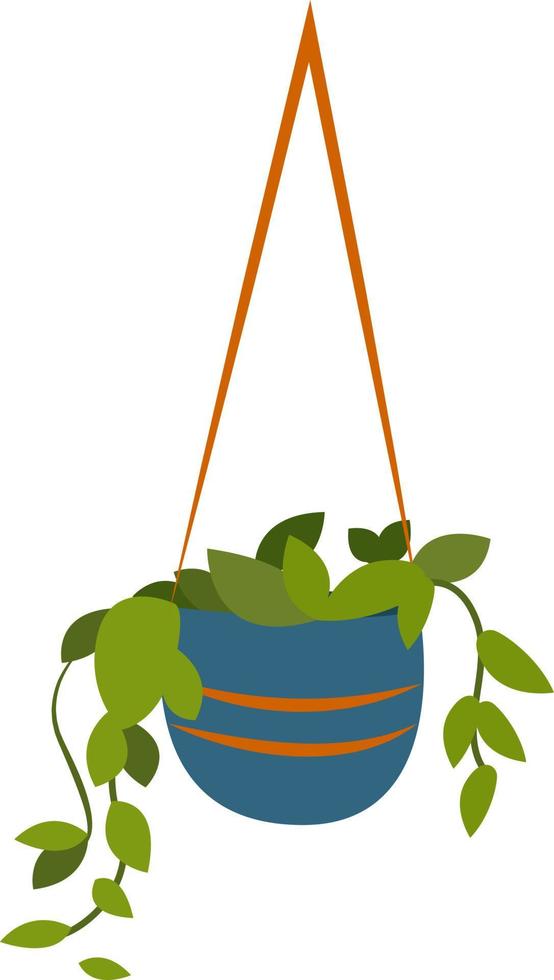 Flower pot, illustration, vector on white background.