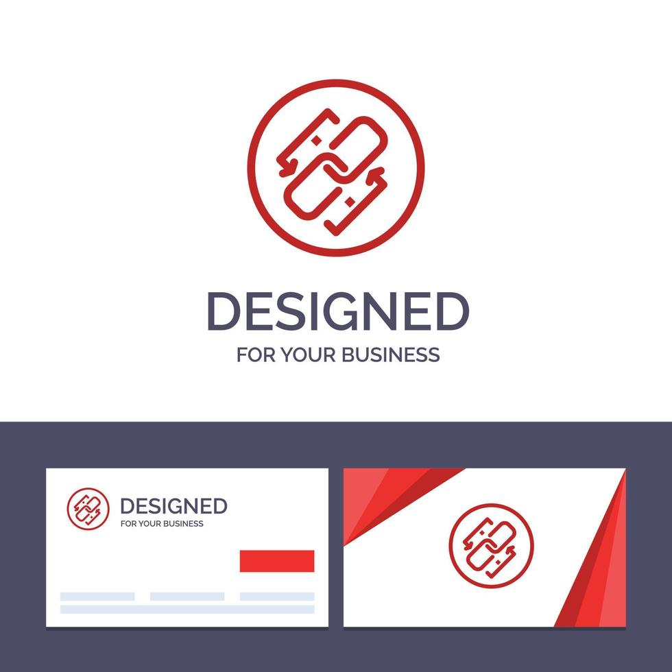 Creative Business Card and Logo template Link Chain Url Connection Link Vector Illustration