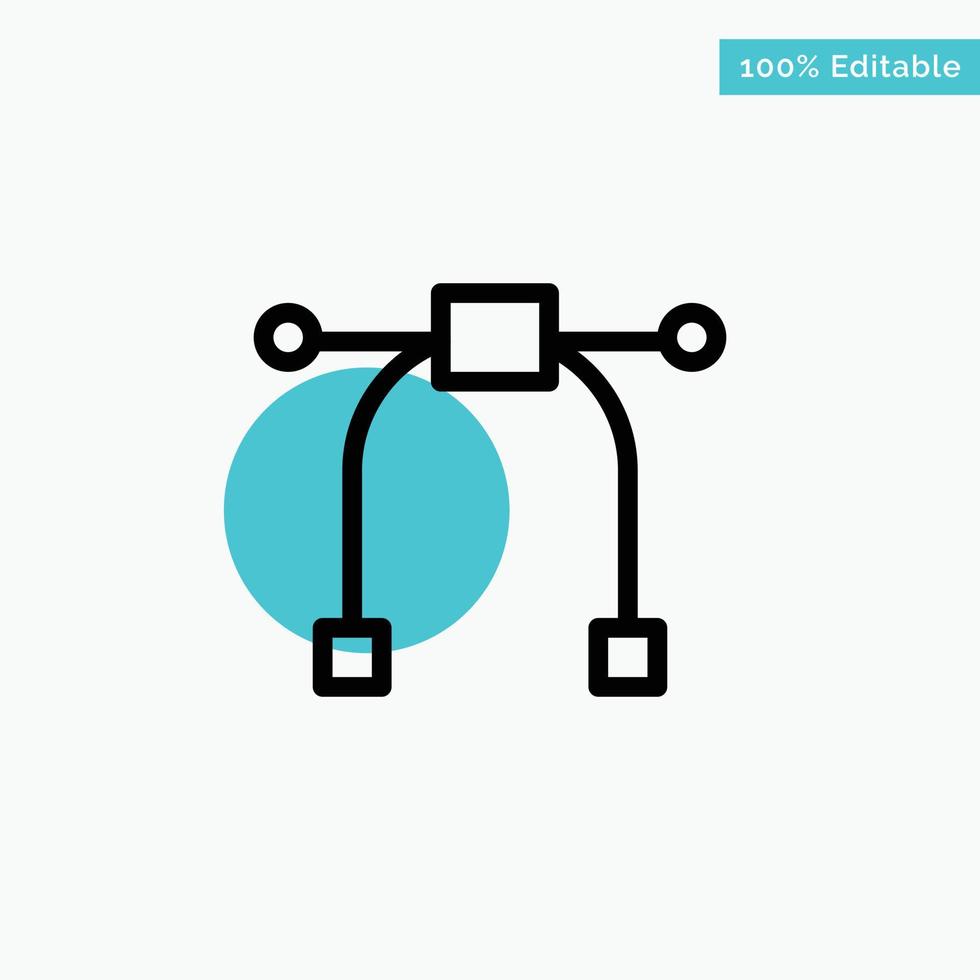 Design Graphic Tool turquoise highlight circle point Vector icon