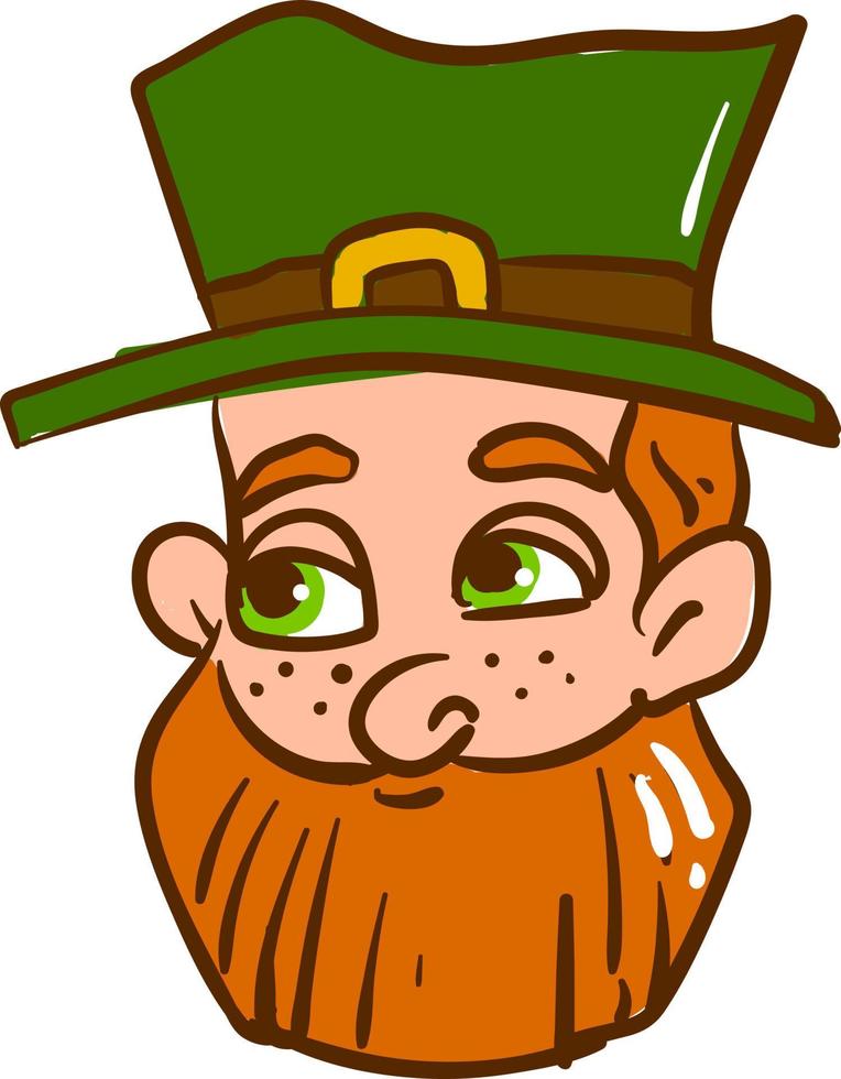 Happy Irishman , illustration, vector on white background