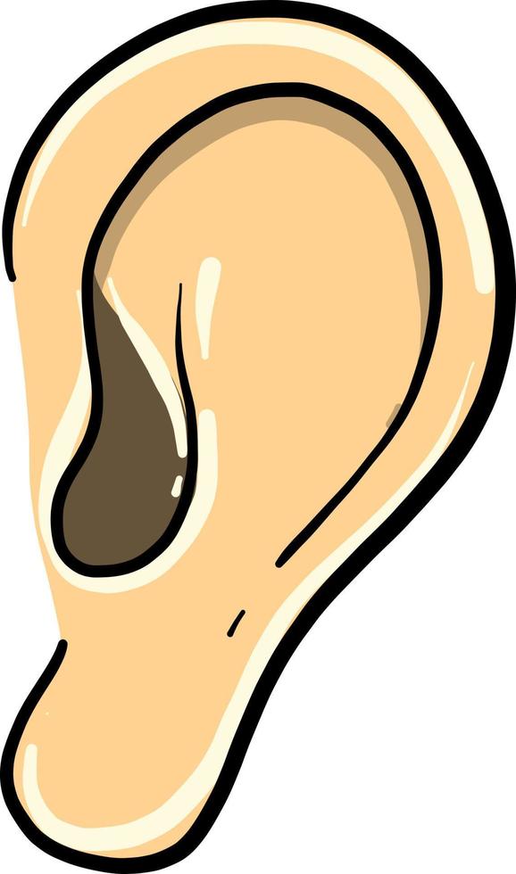 Clean ear, illustration, vector on white background