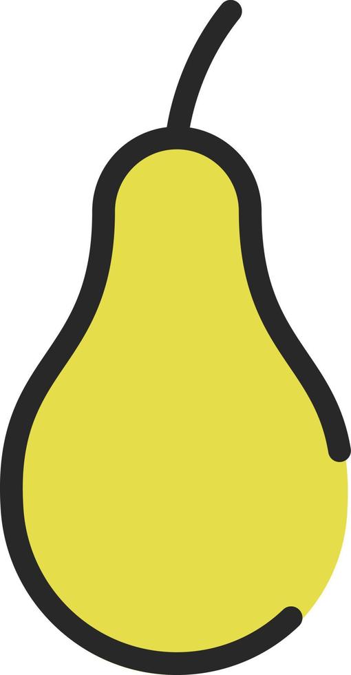 Green pear, illustration, on a white background. vector