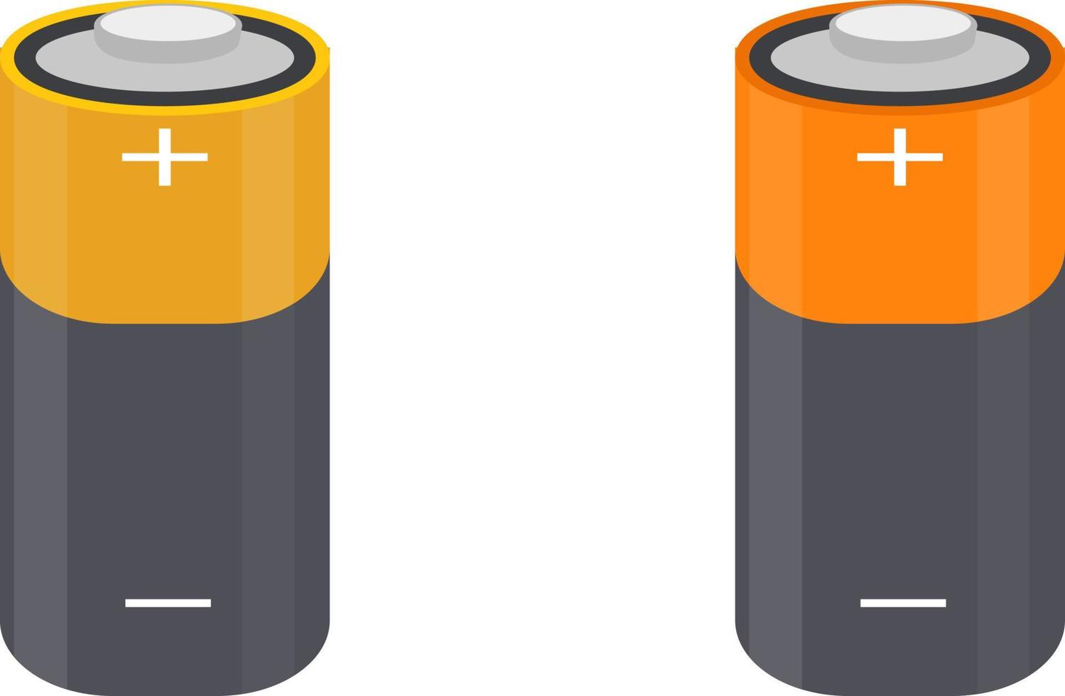 Cell batteries, illustration, vector on white background