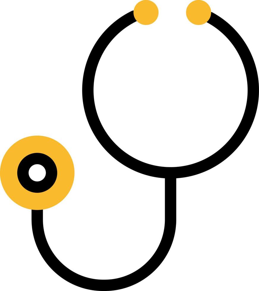 Doctors stethoscope, illustration, vector on a white background.