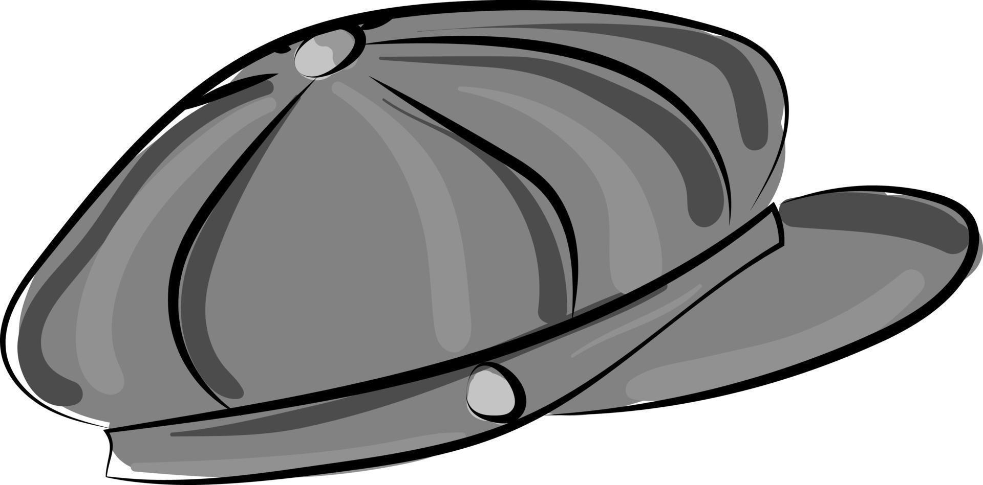 Old time hat, illustration, vector on white background.