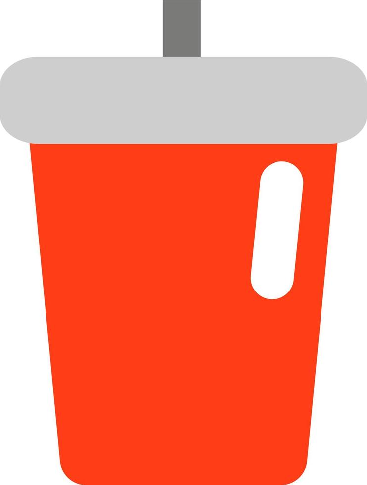 Red cup with drink, illustration, vector, on a white background. vector