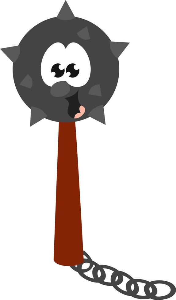 Ancient mace ,illustration,vector on white background vector